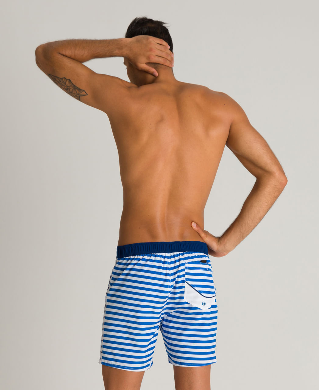 Costume Da Bagno Arena Boxer Uomo - Team Stripe In Poliestere Riciclato - Foto 3